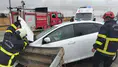 Merzifon Çevre Yolunda Otomobil Bariyerlere Çarptı: 2 Yaralı
