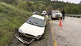 Otomobil Şarampole Çarptı: Aynı Aileden 3 Kişi Yaralandı