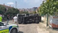 Belediyeye ait kamyonet devrildi: 1 yaralı
