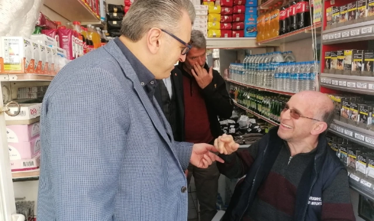 ÇİLEZ, MERZİFON’DA ESNAF ZİYARETLERİNDE BULUNDU