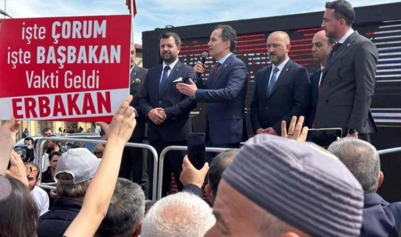 FATİH ERBAKAN ÇORUM’DA PARTİLİLERİ İLE BULUŞTU