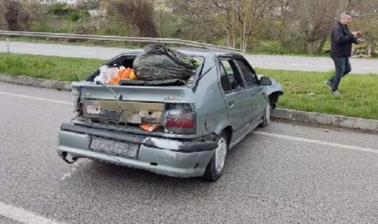 Gümüşhacıköy'de trafik kazası: Anne ve 3 çocuk yaralandı