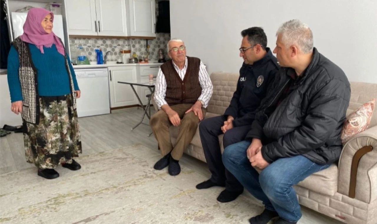 POLİSLER ŞEHİT AİLELERİ VE GAZİLERİ ZİYARET ETTİ