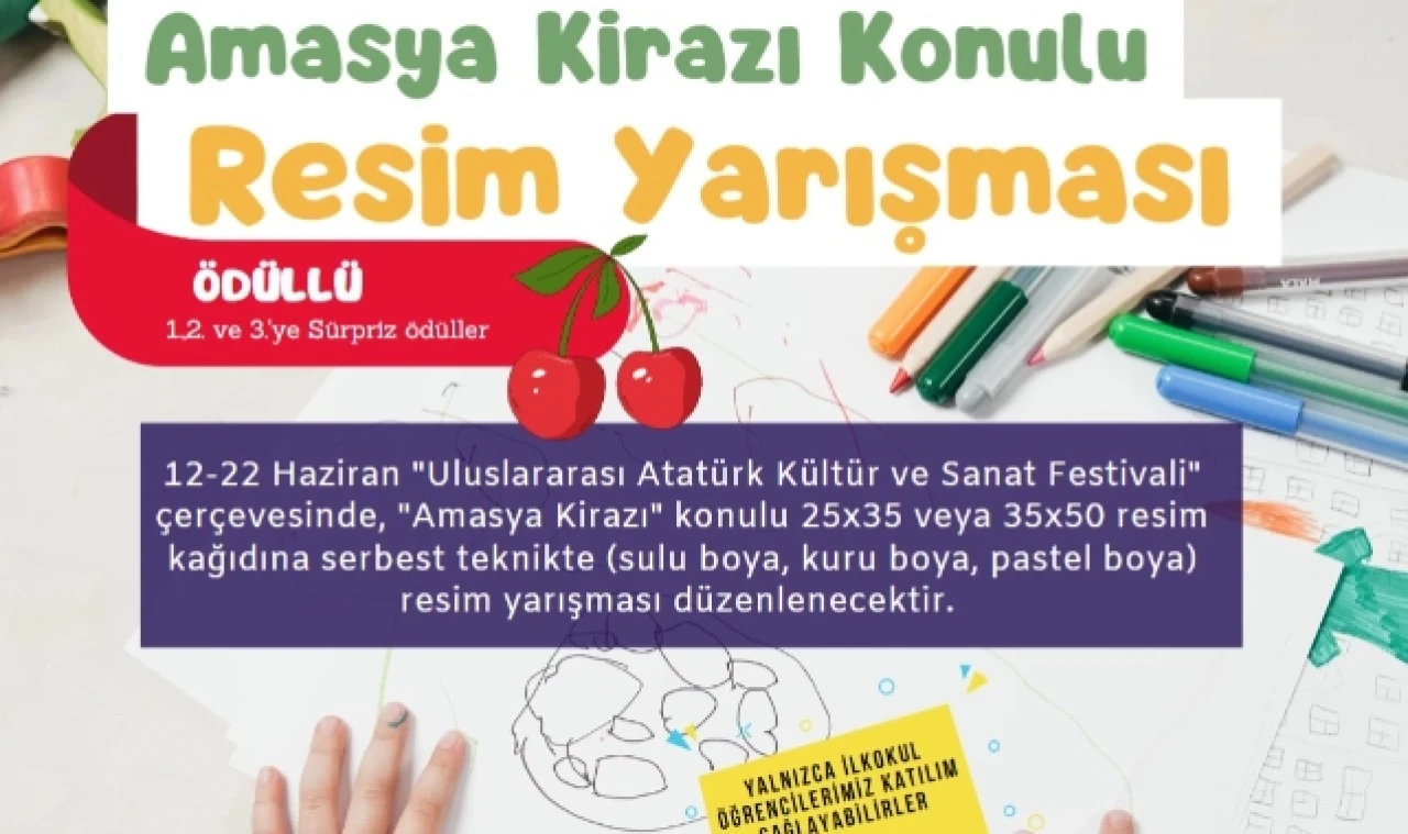 'Amasya Kirazı' Konulu Resim Yarışması Düzenlenecek!