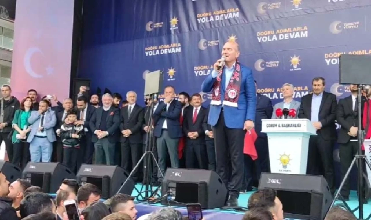 BAKAN SOYLU ÇORUM'DA COŞKU İLE KARŞILANDI