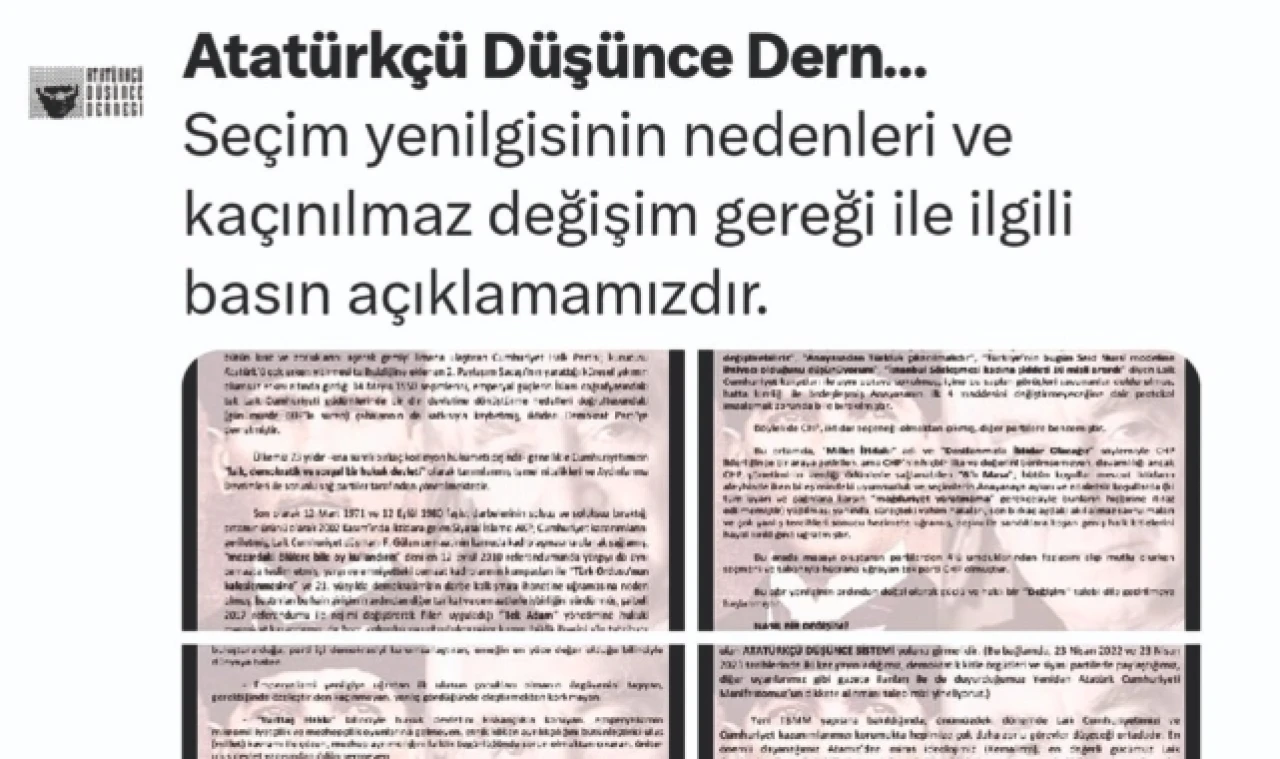 “CHP Kendi Olmaktan Vazgeçmiştir”