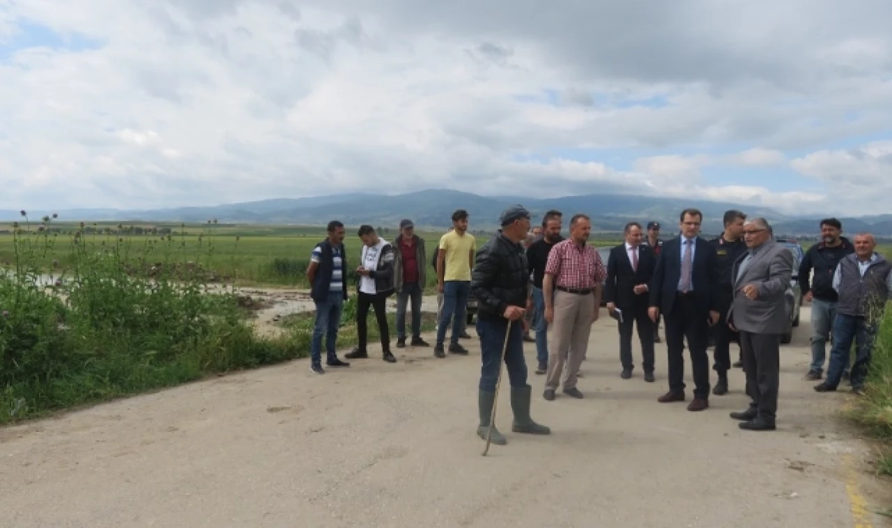 GÜLDOĞAN, YAĞIŞTAN ETKİLENEN KÖYLERİ İNCELEDİ