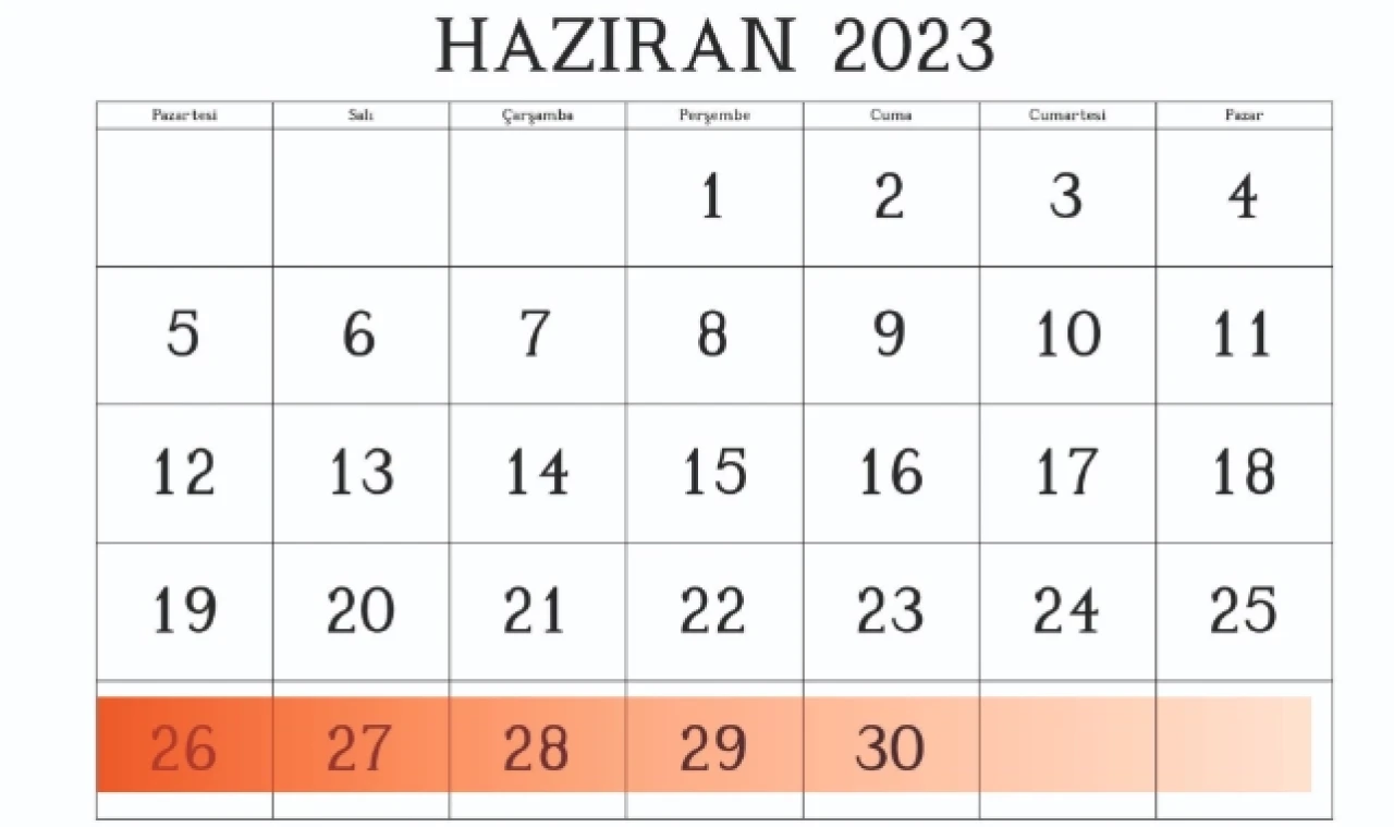 KURBAN BAYRAMI TATİLİ 9 GÜN