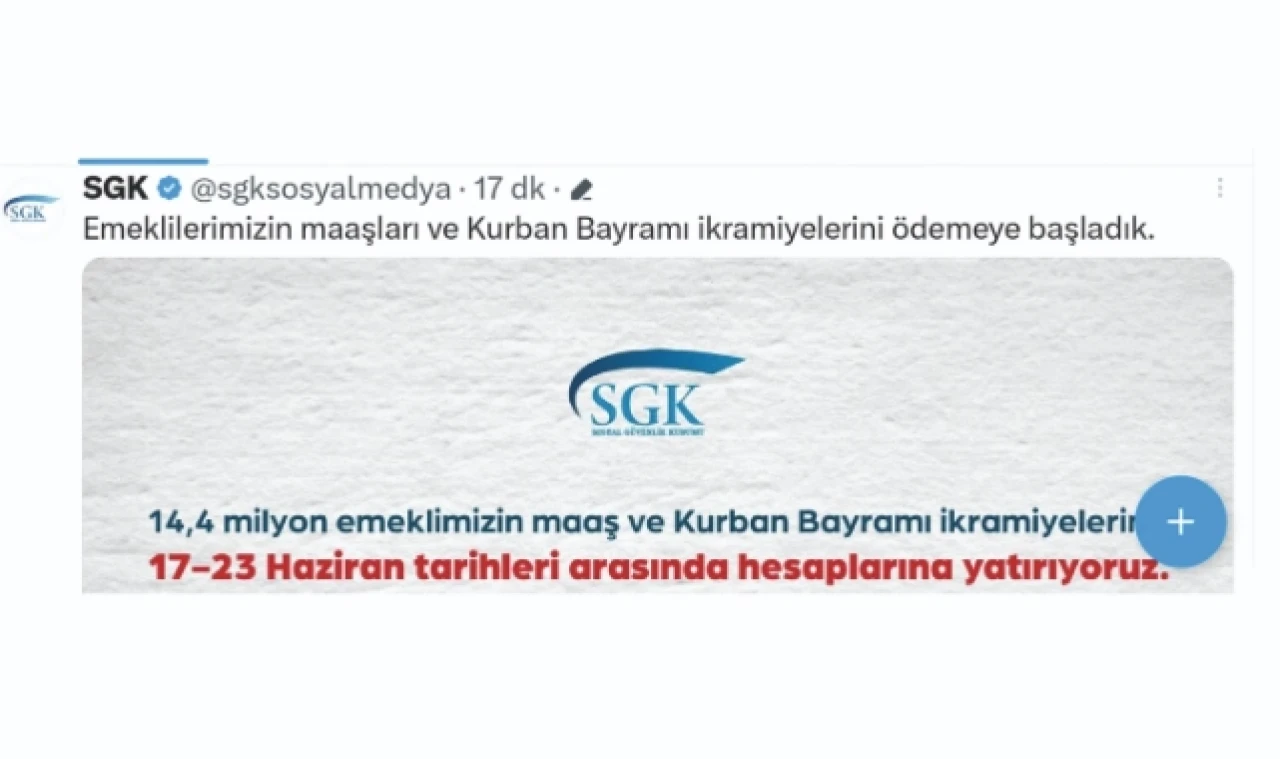 ÖDEMELER BAŞLADI