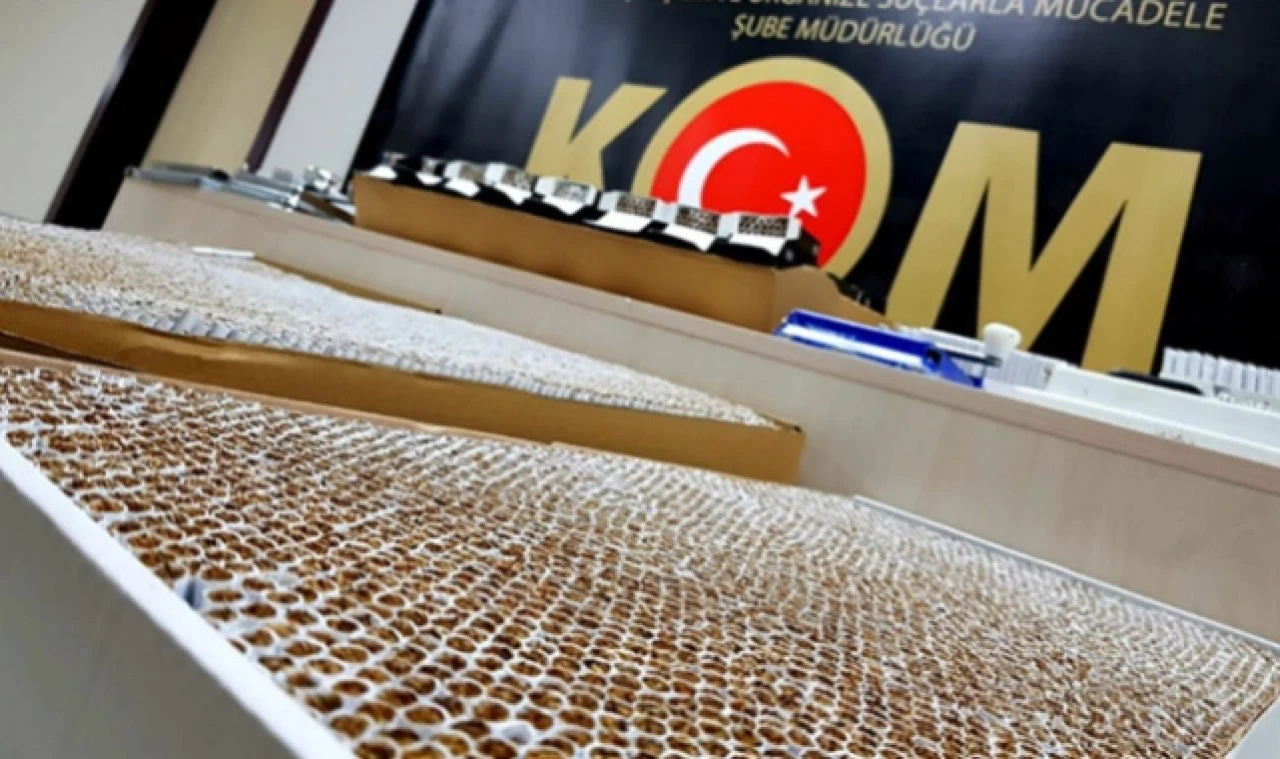 49 bin adet makaron sigara ele geçirdi.