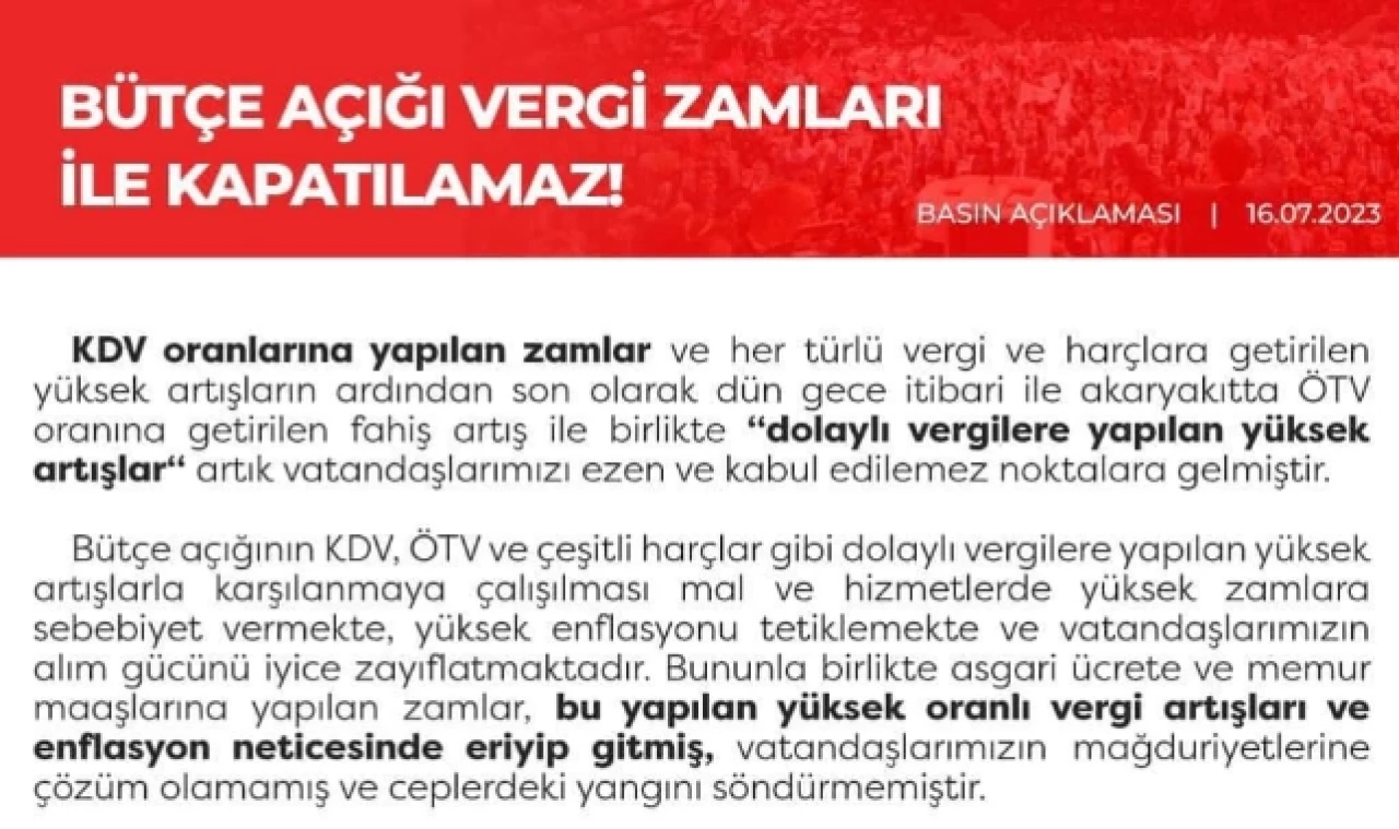 Akaryakıta gelen ÖTV zammına  Erbakan tepki gösterdi