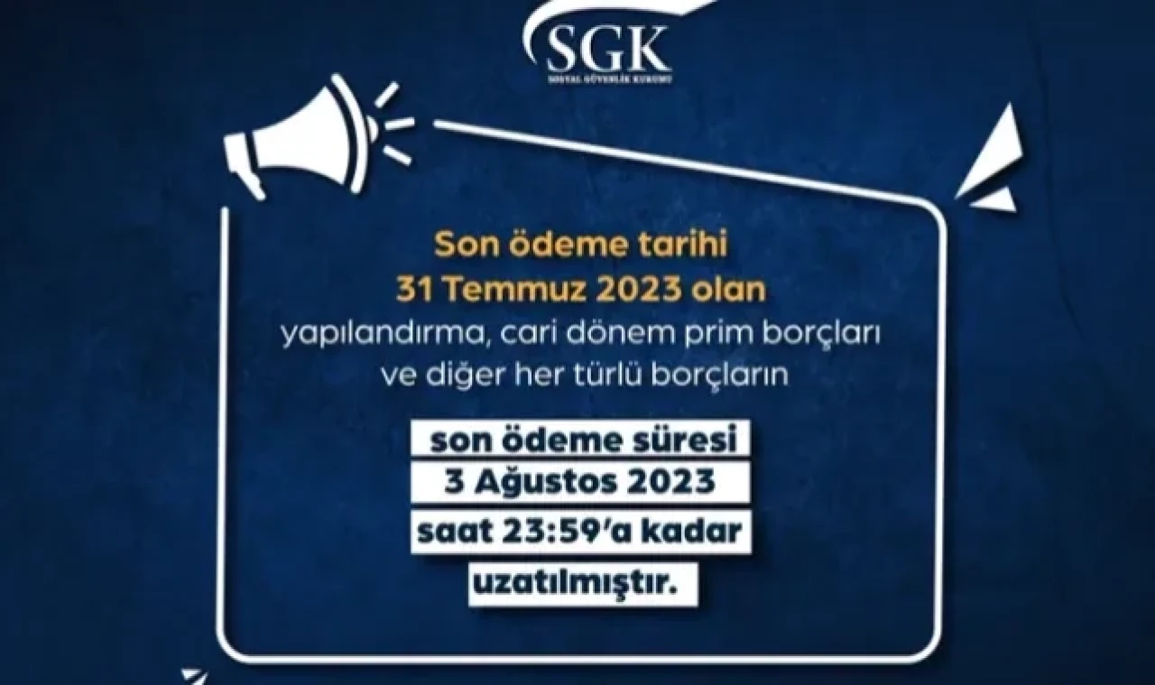 Borç yapılandırma ödemeleri 3 Ağustos'a uzattı
