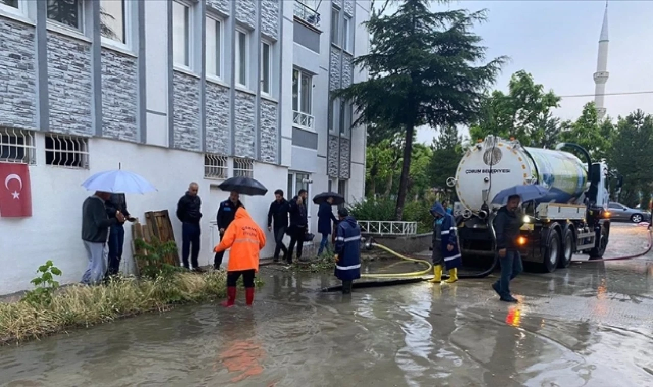 Çorum'da sağanak etkili oldu