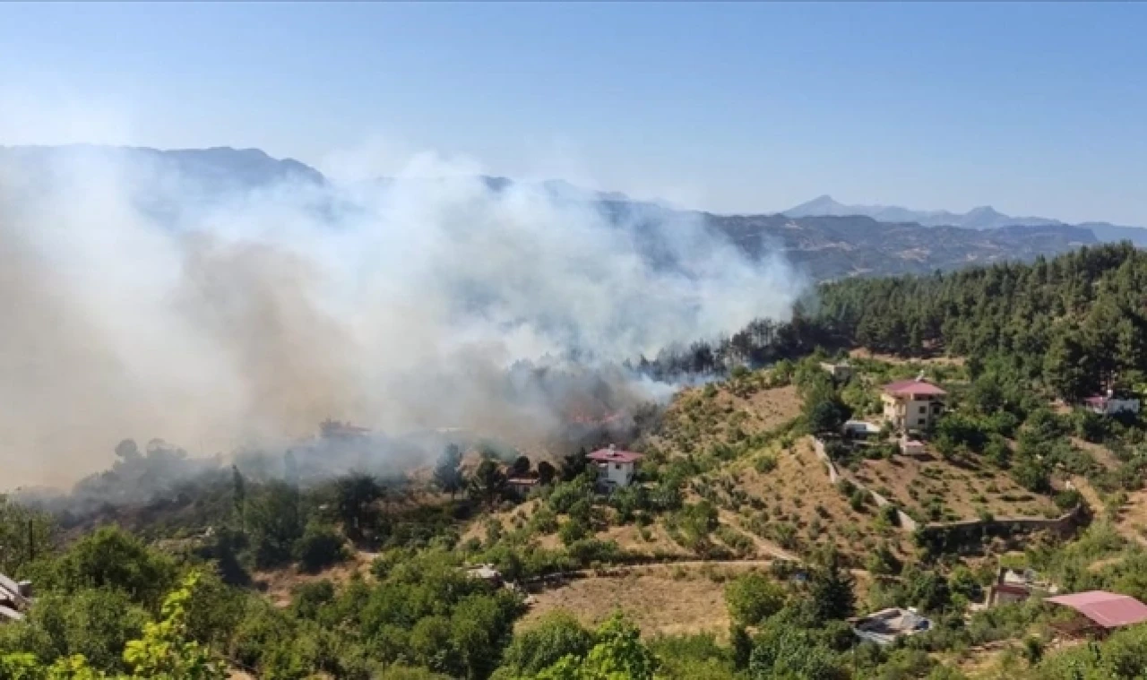 Kahramanmaraş'ta çıkan orman yangınlarına müdahale ediliyor