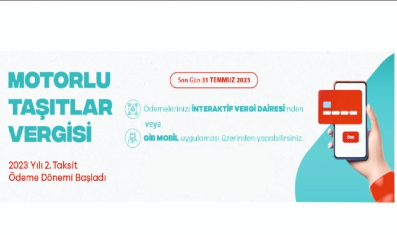 Motorlu Taşıtlar Vergisi 2. Taksit Ödemeleri Başladı
