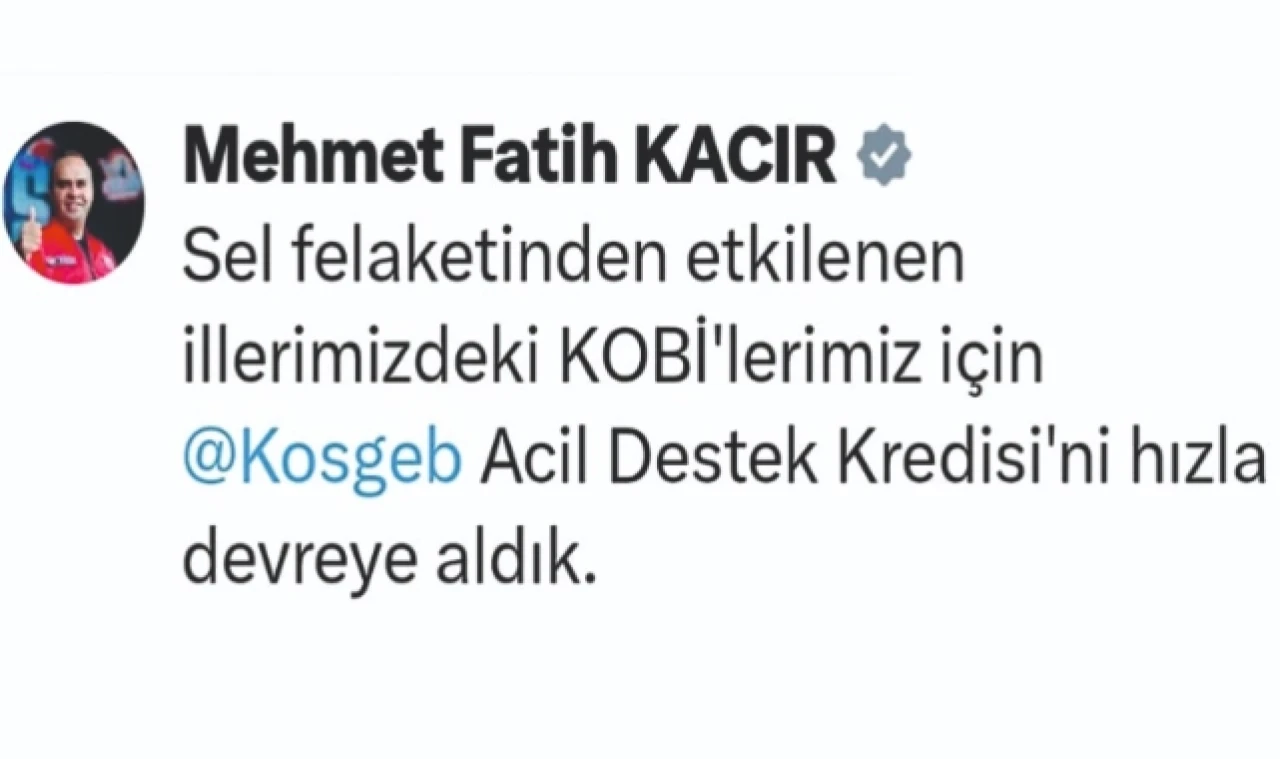Selden etkilenen KOBİ'lere 300 bin lira kredi