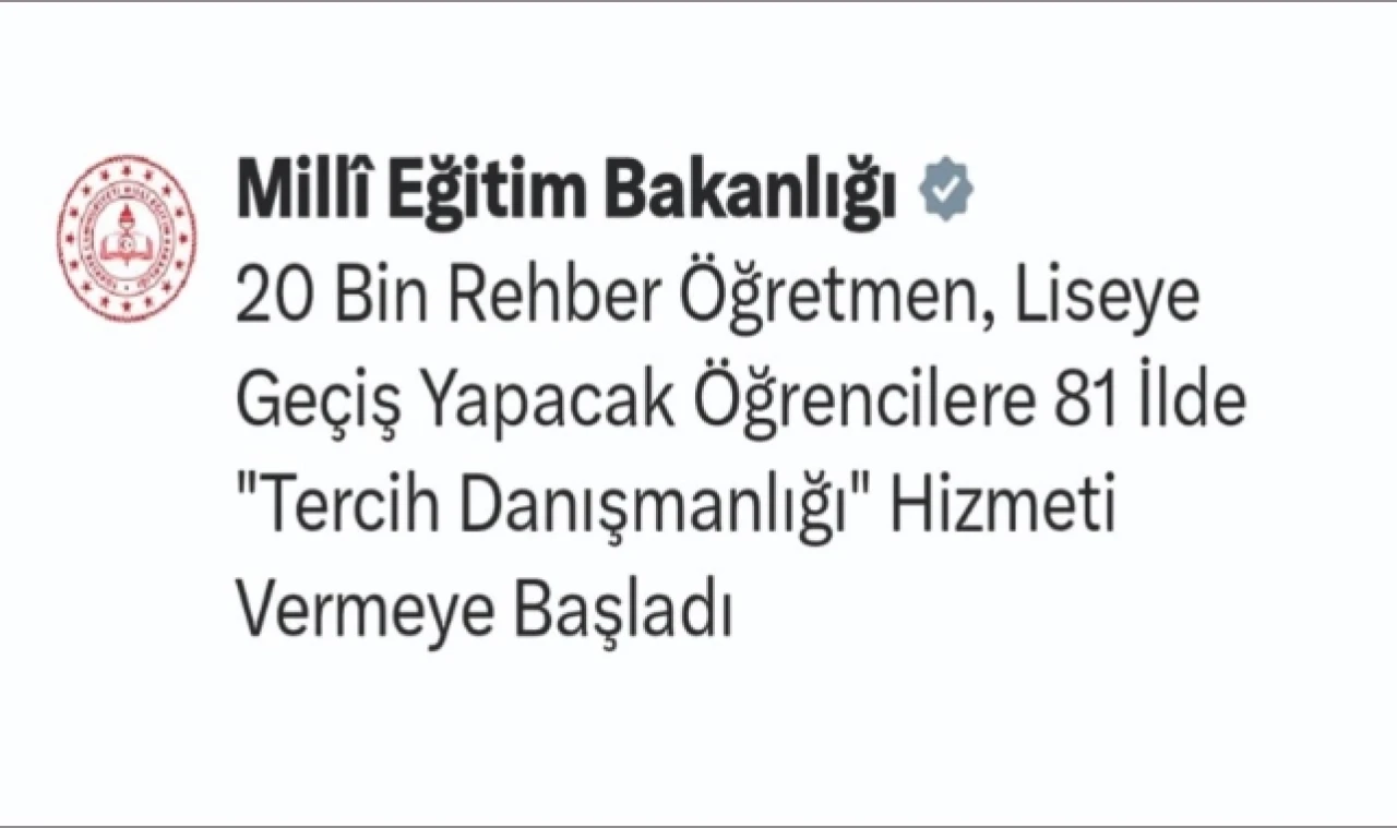 "Tercih Danışmanlığı" Hizmeti Başladı