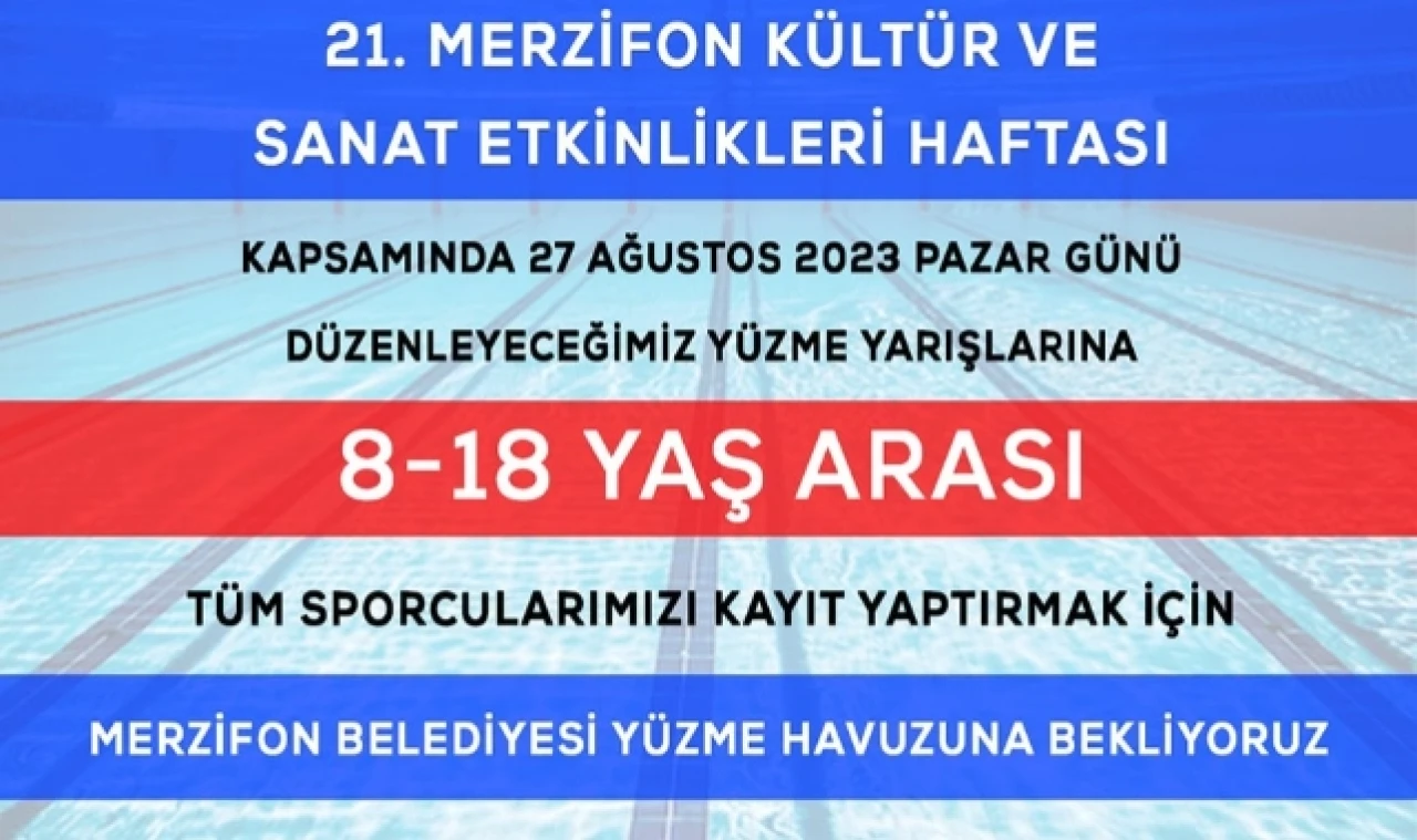 Yüzme Yarışı Kayıtları Başladı