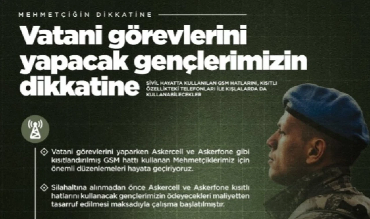 Askerler GSM hatlarını kışlada da kullanabilecek
