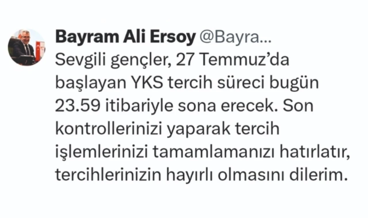 Bugün 23.59 itibariyle sona erecek