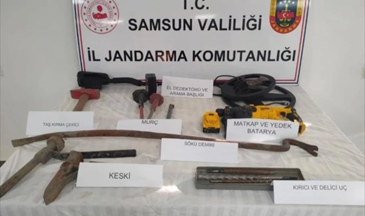 Kaçak kazı yapan 2 şüpheli gözaltına alındı
