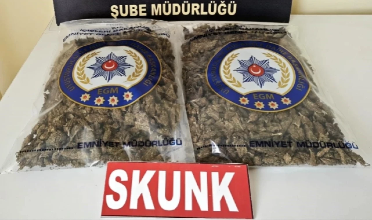 Operasyonda 1 kilo 80 gram skunk ele geçirildi, 1 şüpheli gözaltına alındı