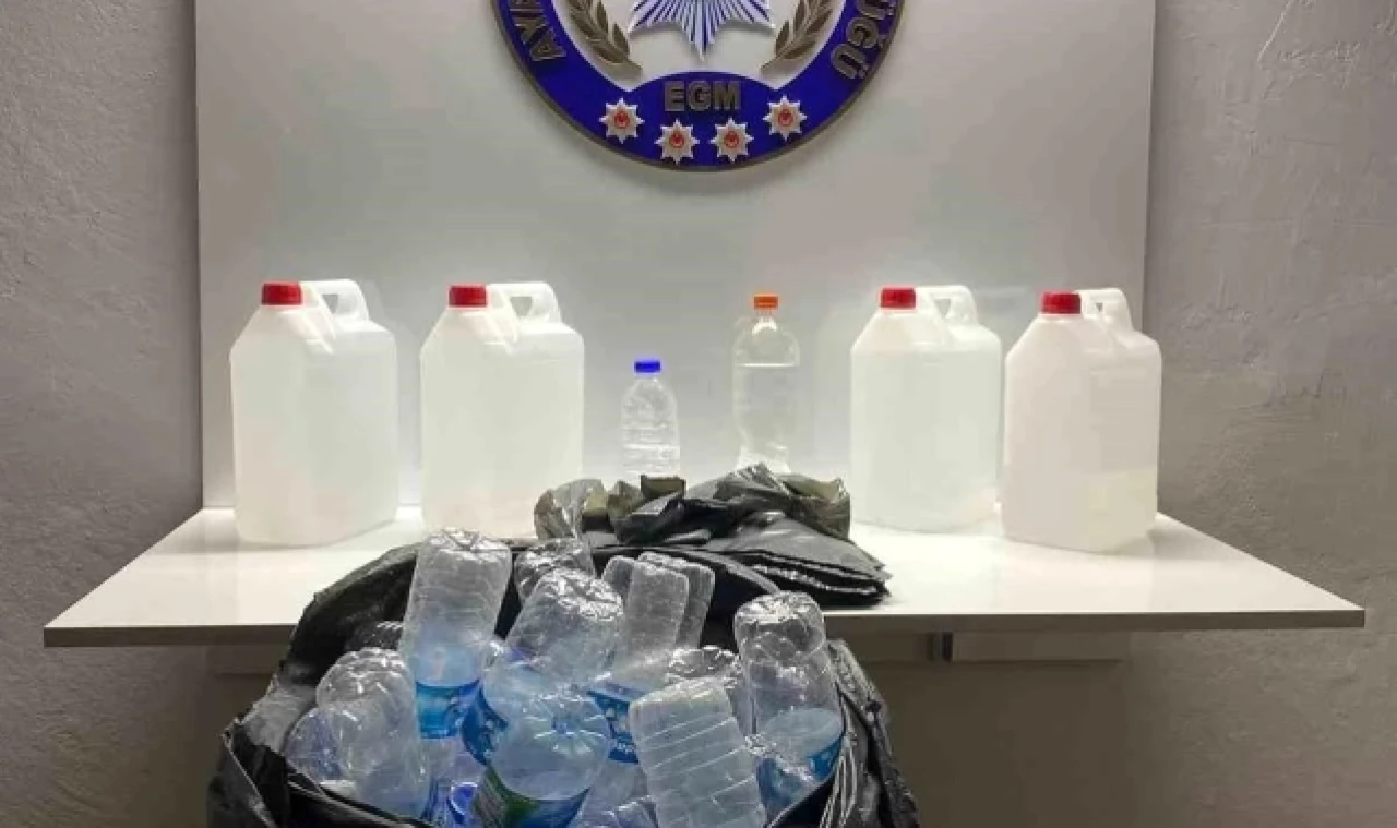 Sahte içki operasyonunda 20 litre etil alkol ele geçirildi