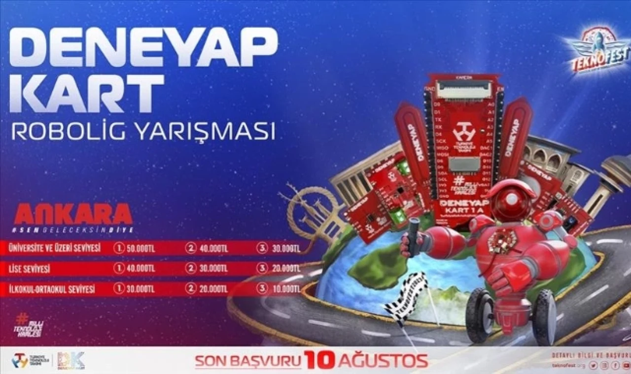 "TEKNOFEST Deneyap Kart Robolig Yarışması"na başvuru için zaman daralıyor