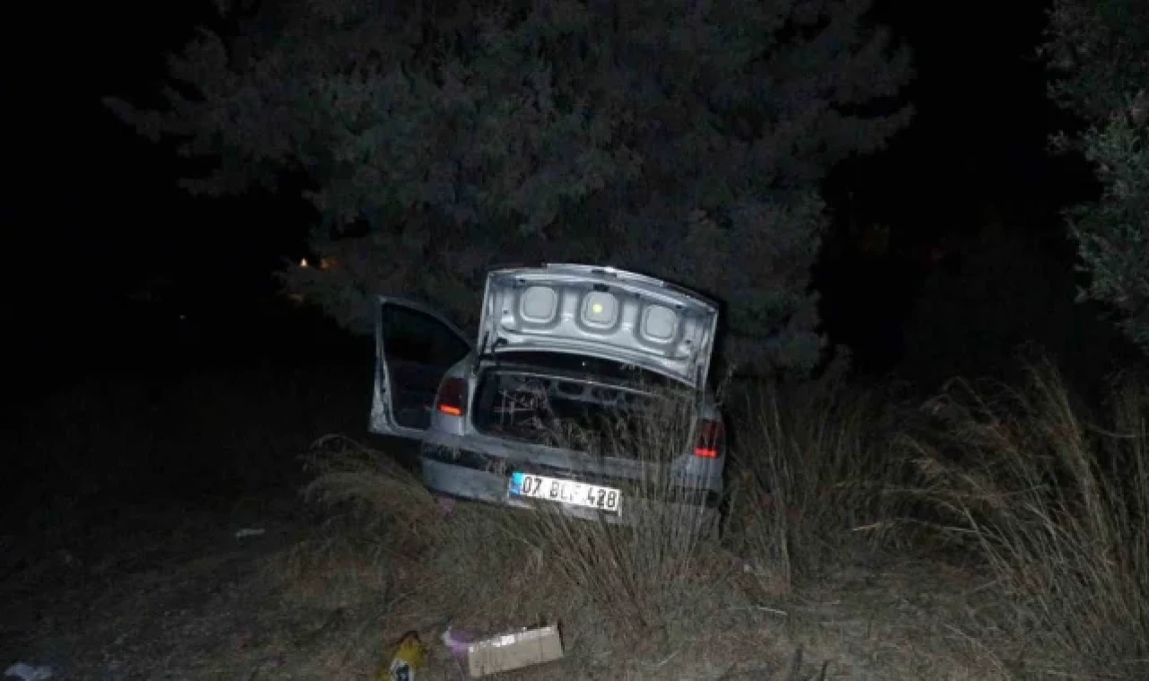 Ağaca çarparak tarlaya düşmekten son anda kurtuldu