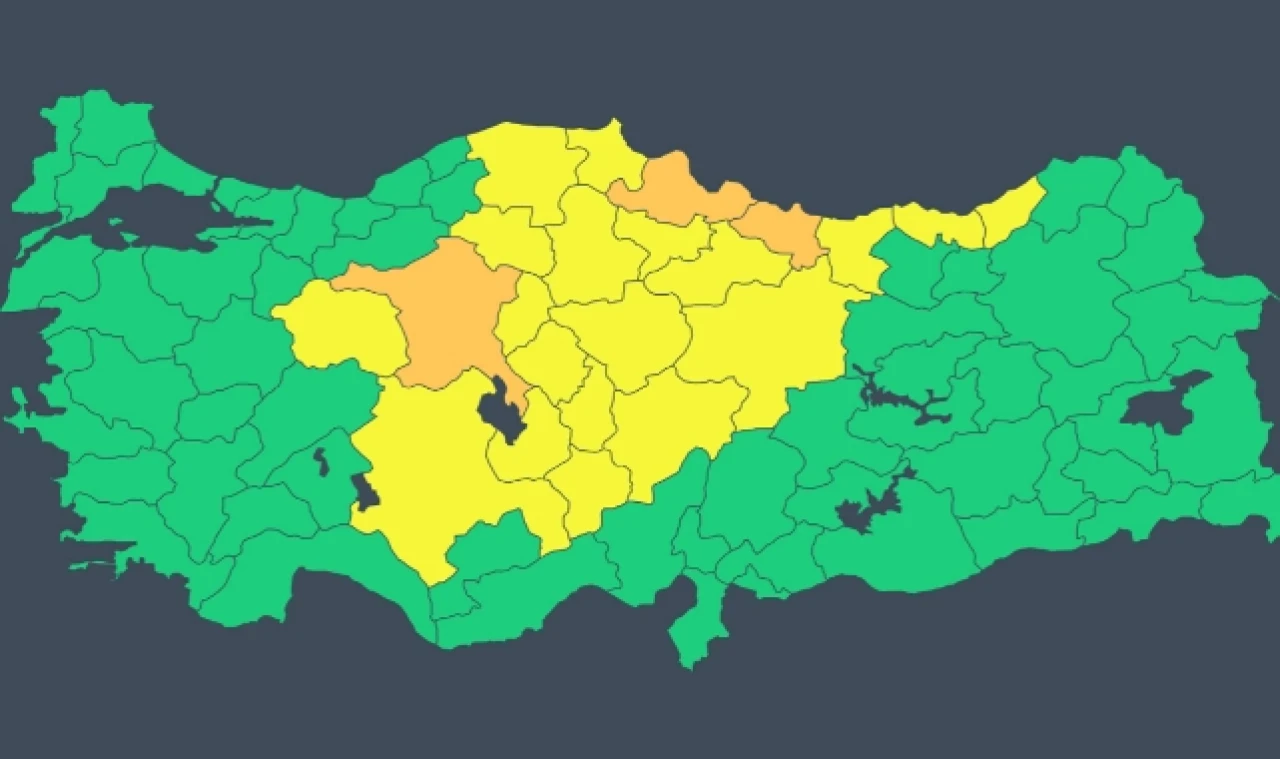 Amasya için sarı kodlu uyarı yapıldı!