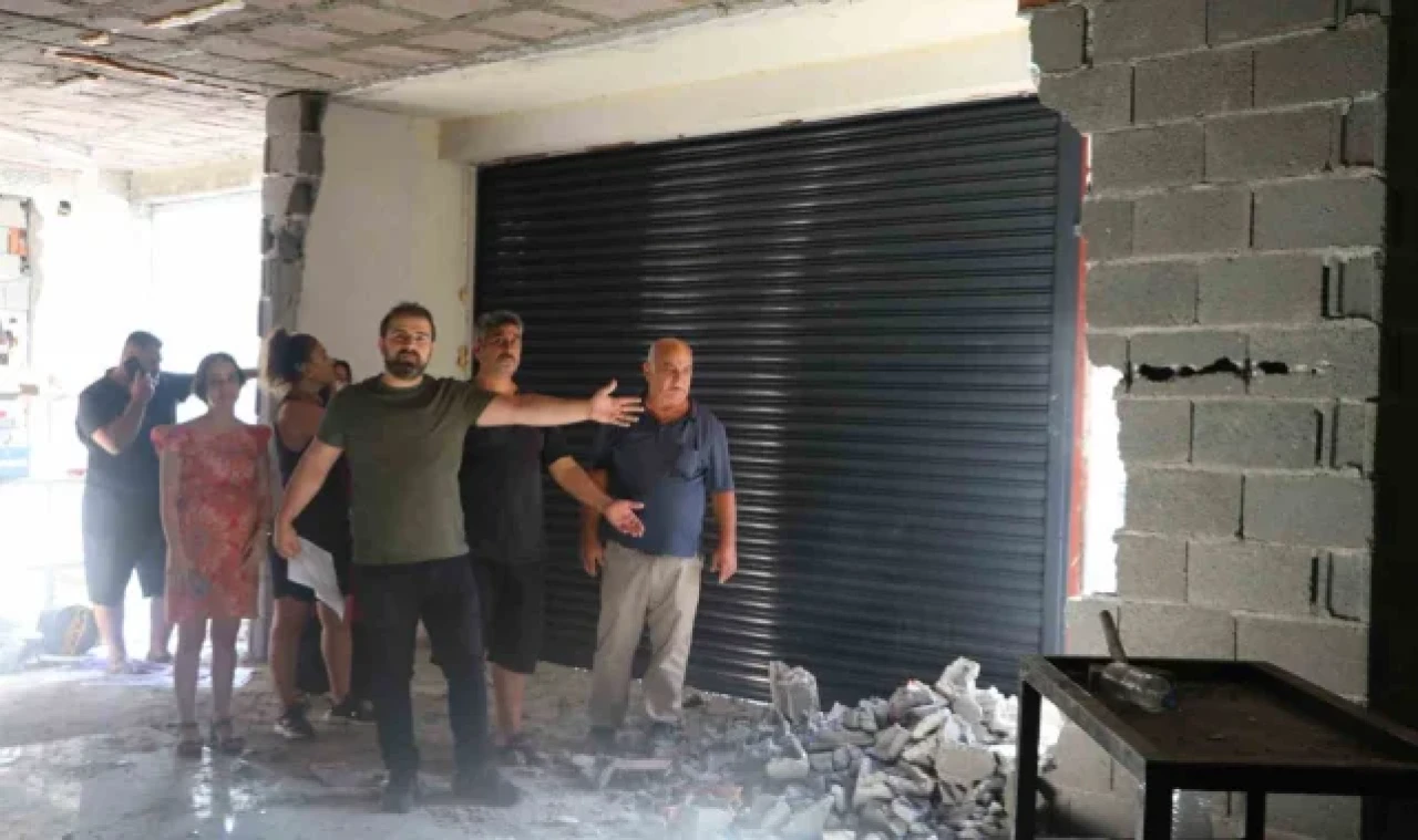 Apartman yönetimi ile iş yeri sahibi arasında 'perde duvar' tartışması