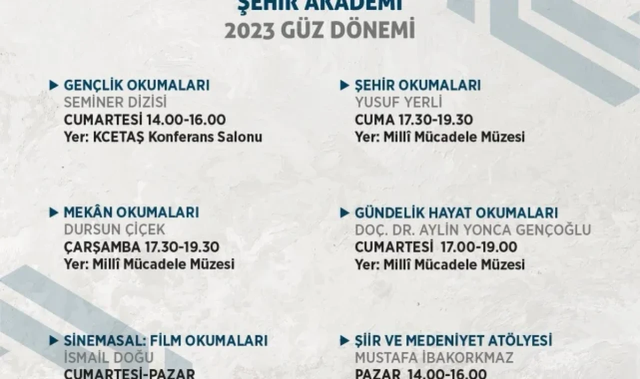 BÜSAM Şehir Akademi Güz Dönemi Kayıtları Başladı