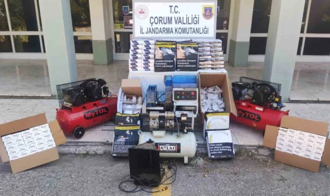 Çorum'da kaçak sigara operasyonu