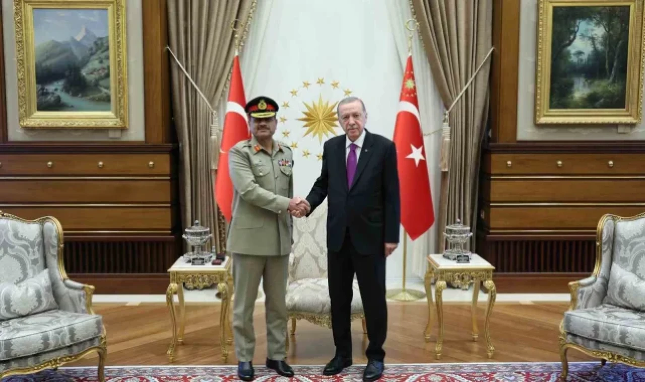 Cumhurbaşkanı Erdoğan, Pakistan Kara Kuvvetleri Komutanı Syed Asım Munir'i kabul etti