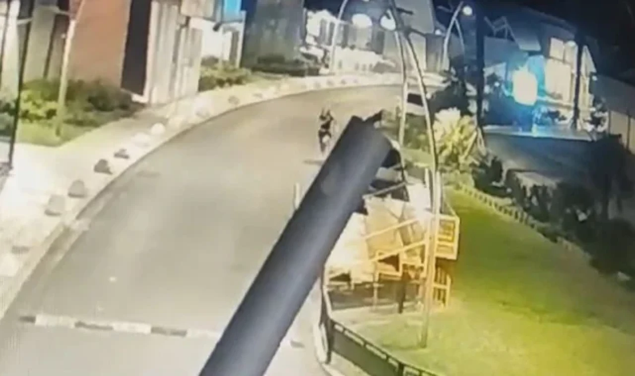 Maslak'ta esrarengiz çatışma kamerada