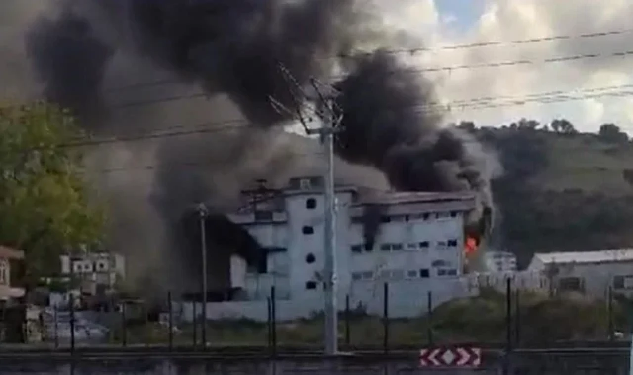 Samsun'da fabrika yangını