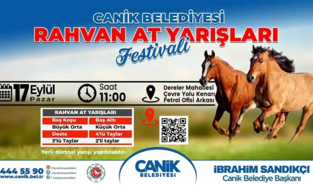 Samsun'da "Canik Rahvan At Yarışları Festivali" yapılacak