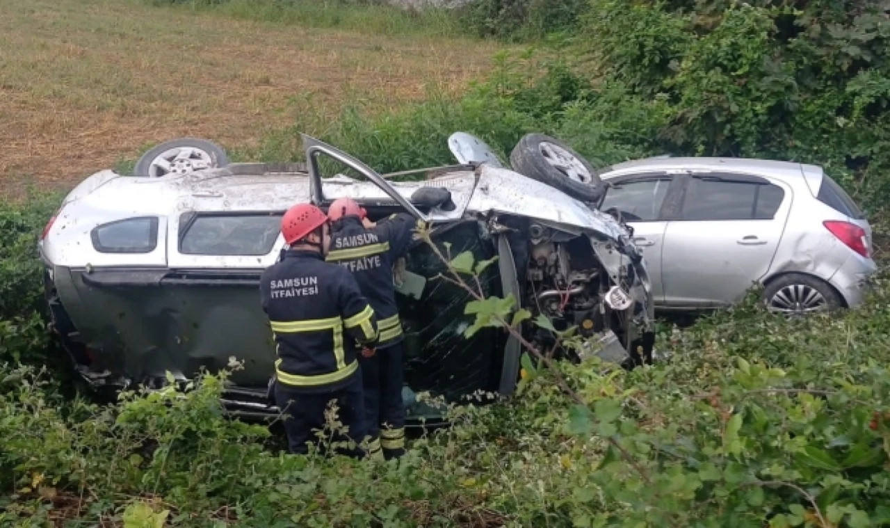 Samsun'da zincirleme trafik kazası: 5 yaralı