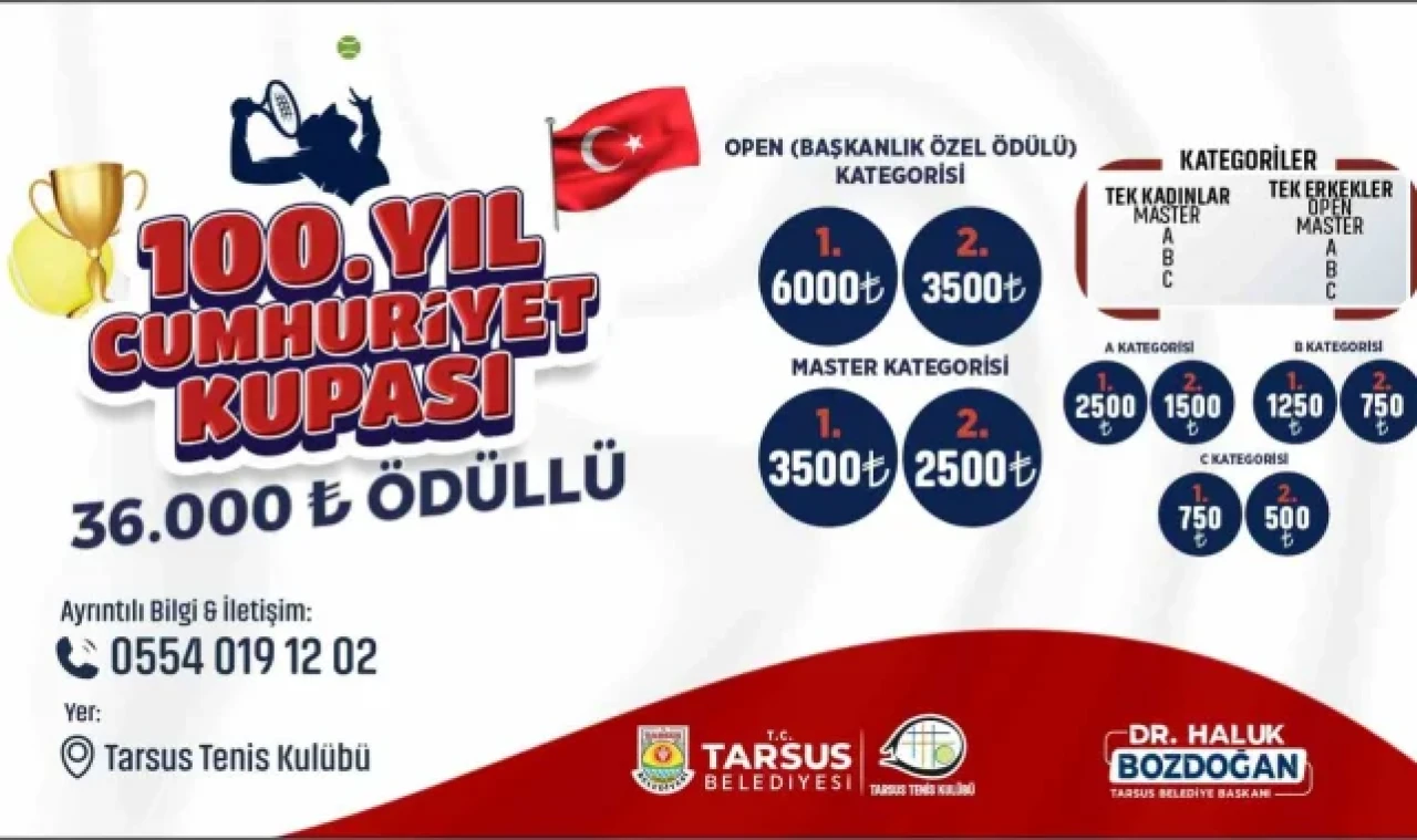 Tarsus'ta 100. Yıl Cumhuriyet Kupası başladı