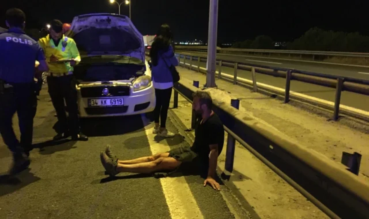 TEM'de 5 otomobil zincirleme kazaya karıştı : 1'i bebek 5 yaralı