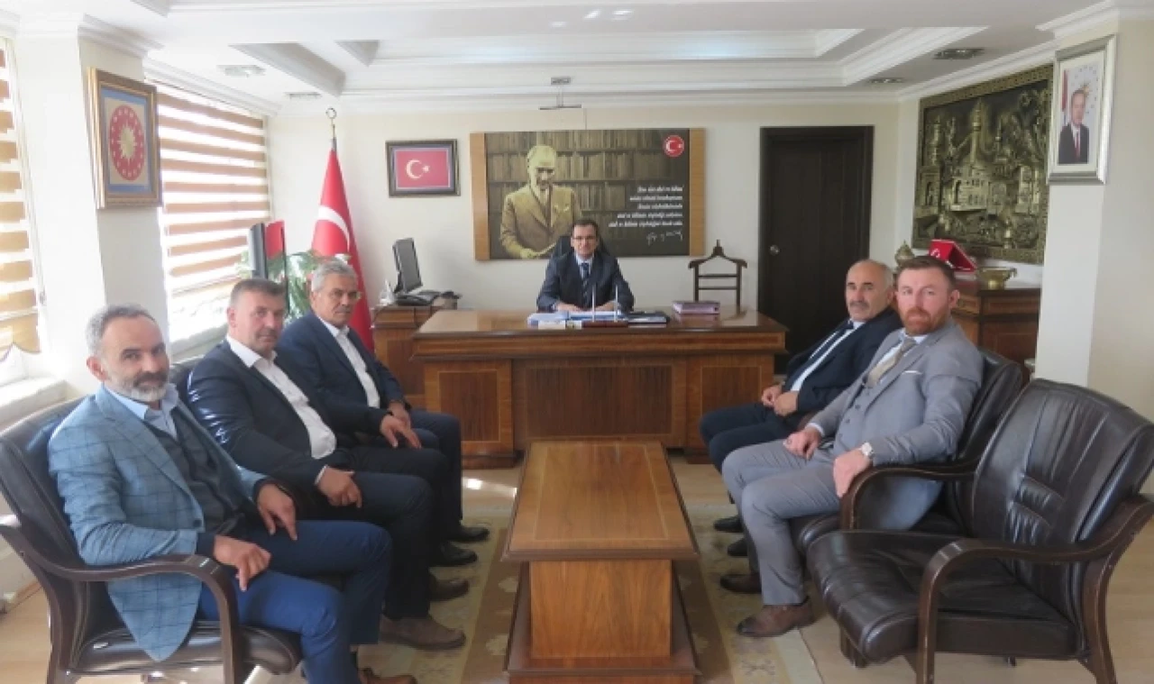 Bulut ve yönetiminden Kaymakam Güldoğan'a ziyaret