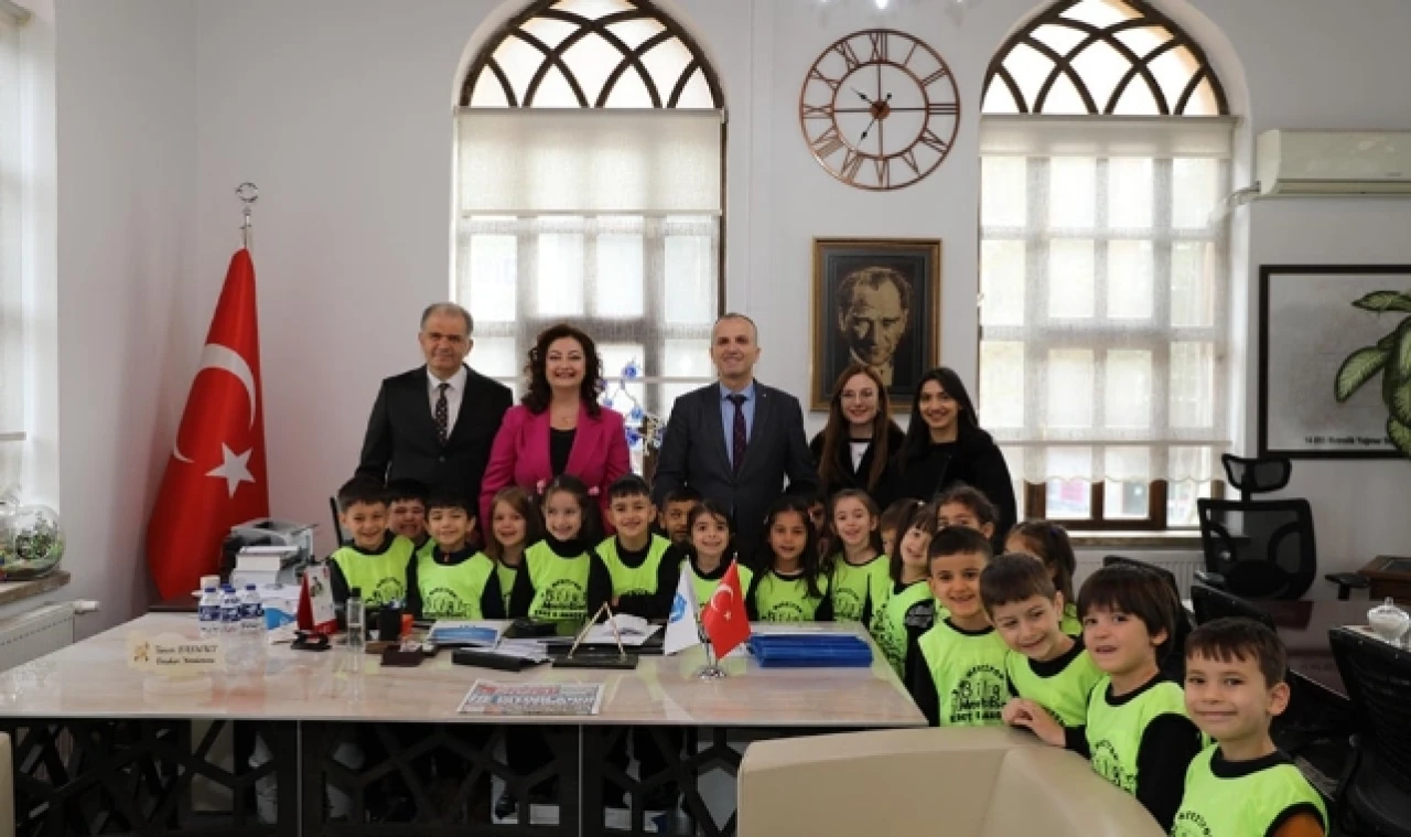 Bilgi’li miniklerden Ergül’e ziyaret