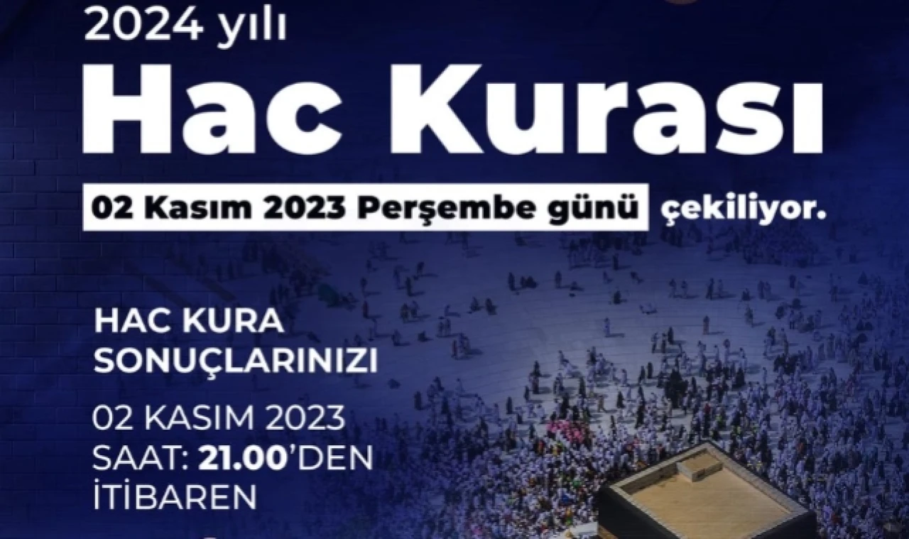 Hac Kuraları 2 Kasım'da Çekilecek