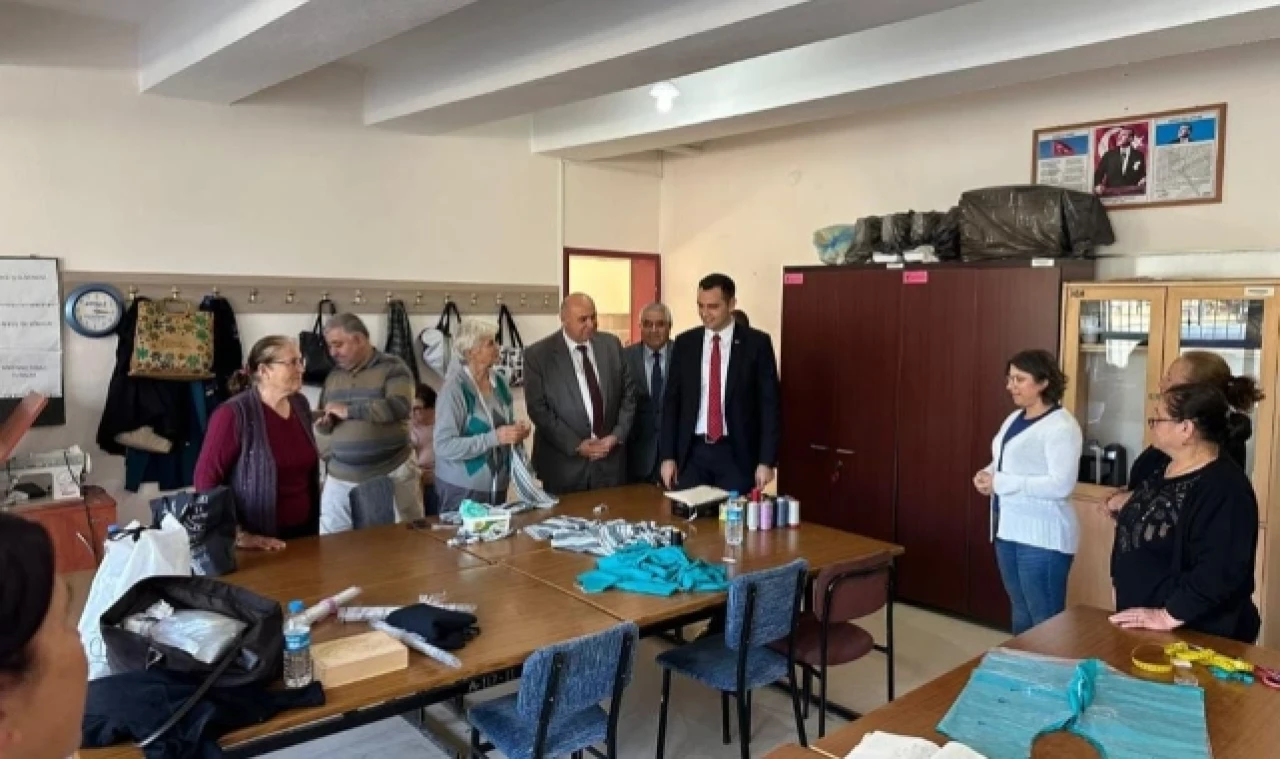 Kaymakam Büyükkaymakçı Halk eğitim merkezinde incelemelerde bulundu