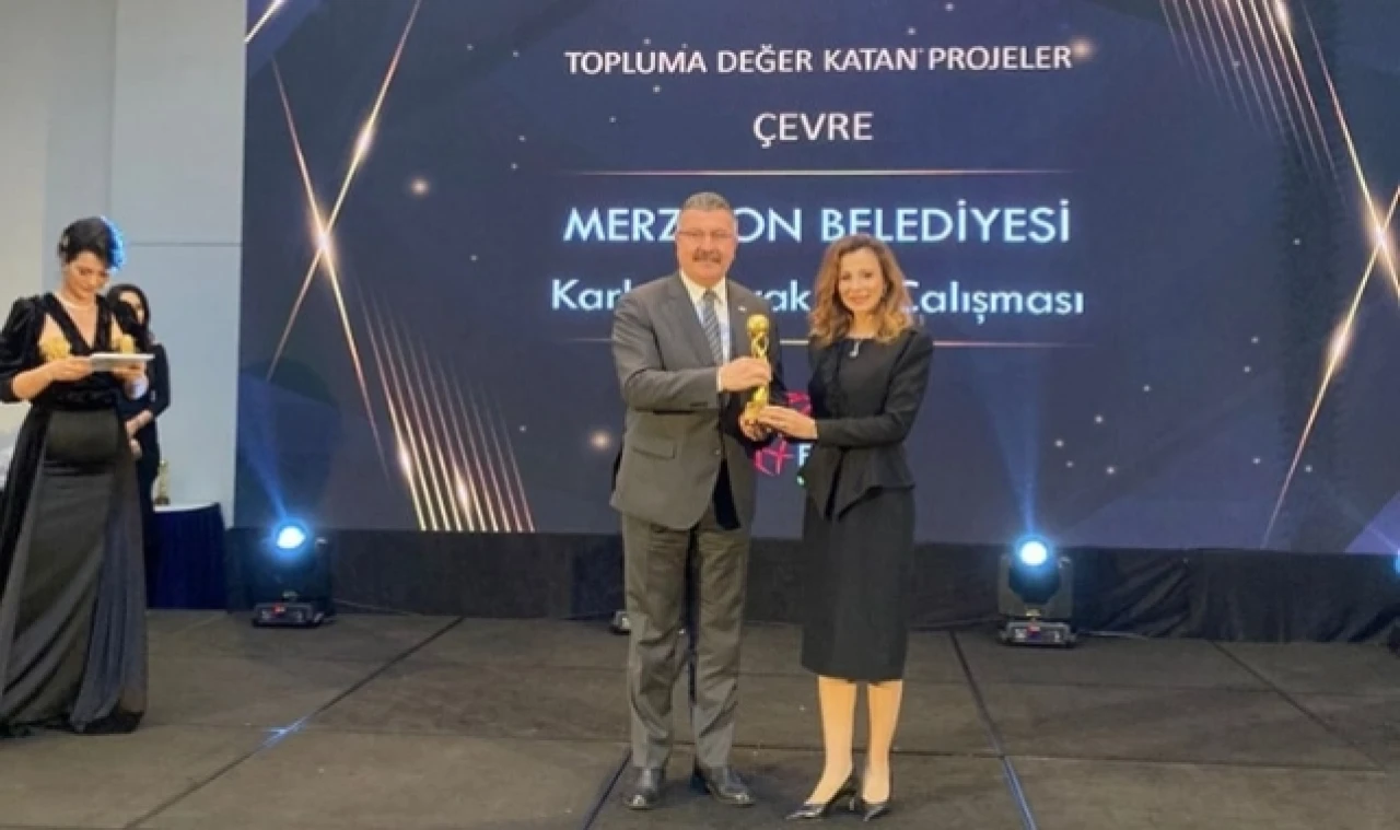 Merzifon Belediyesi'nin Karbon Ayak İzi Projesi Ödül Aldı