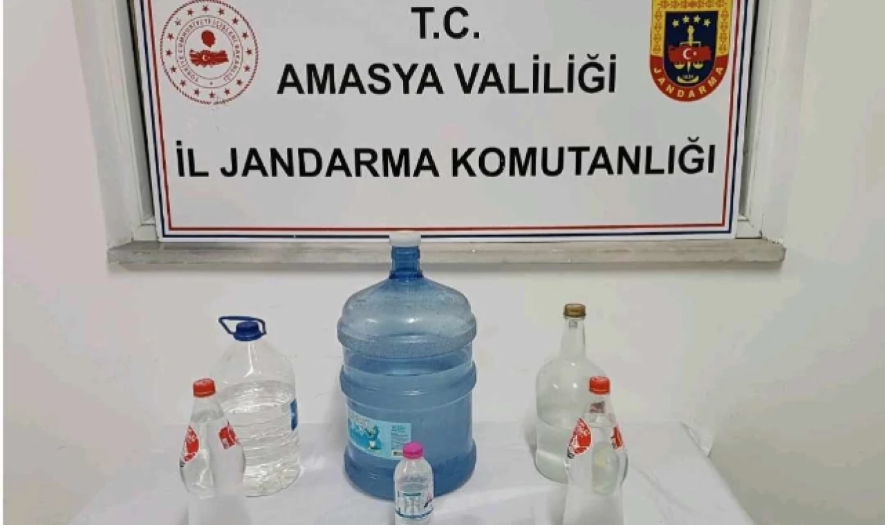 Merzifon'da kaçak içki operasyonu