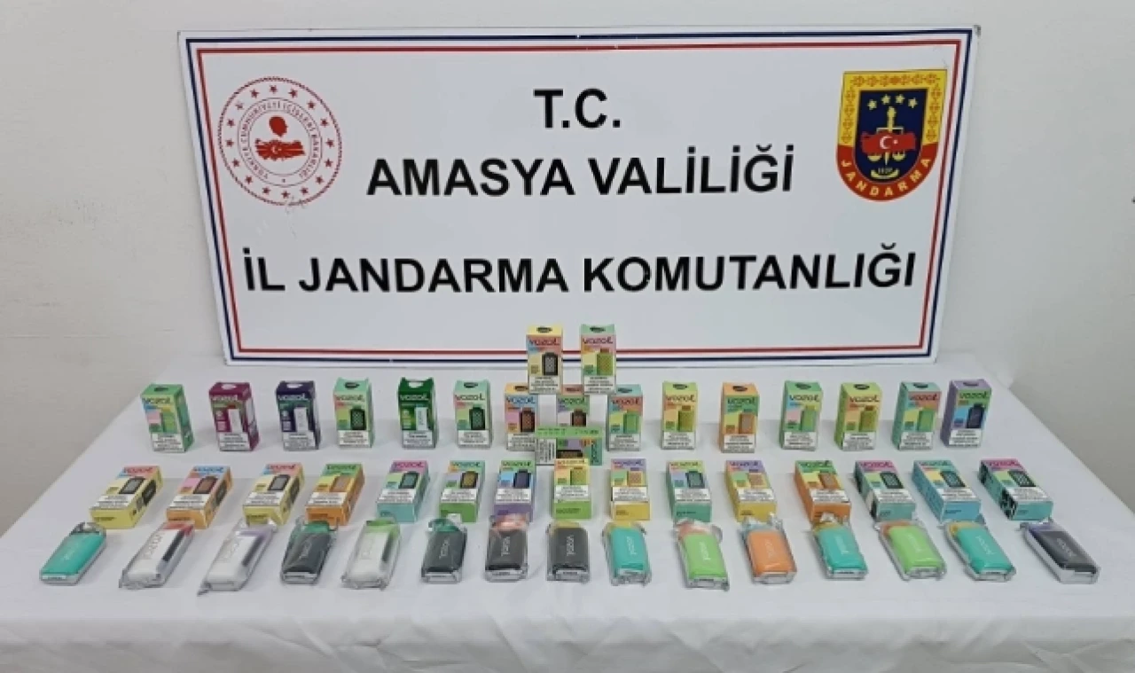 Amasya’da 48 Adet Kaçak Elektronik Sigara Ele Geçirildi