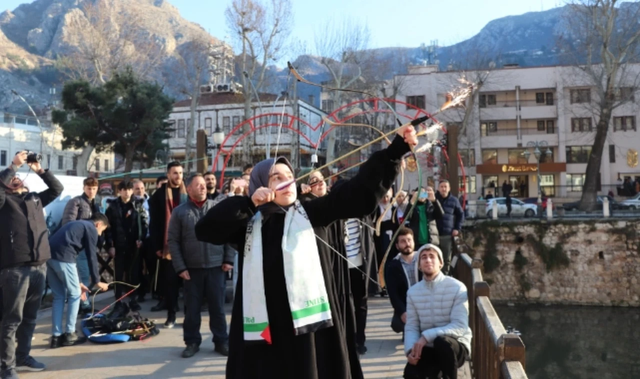 Amasya'dan Gazze'ye Çığlık Okları