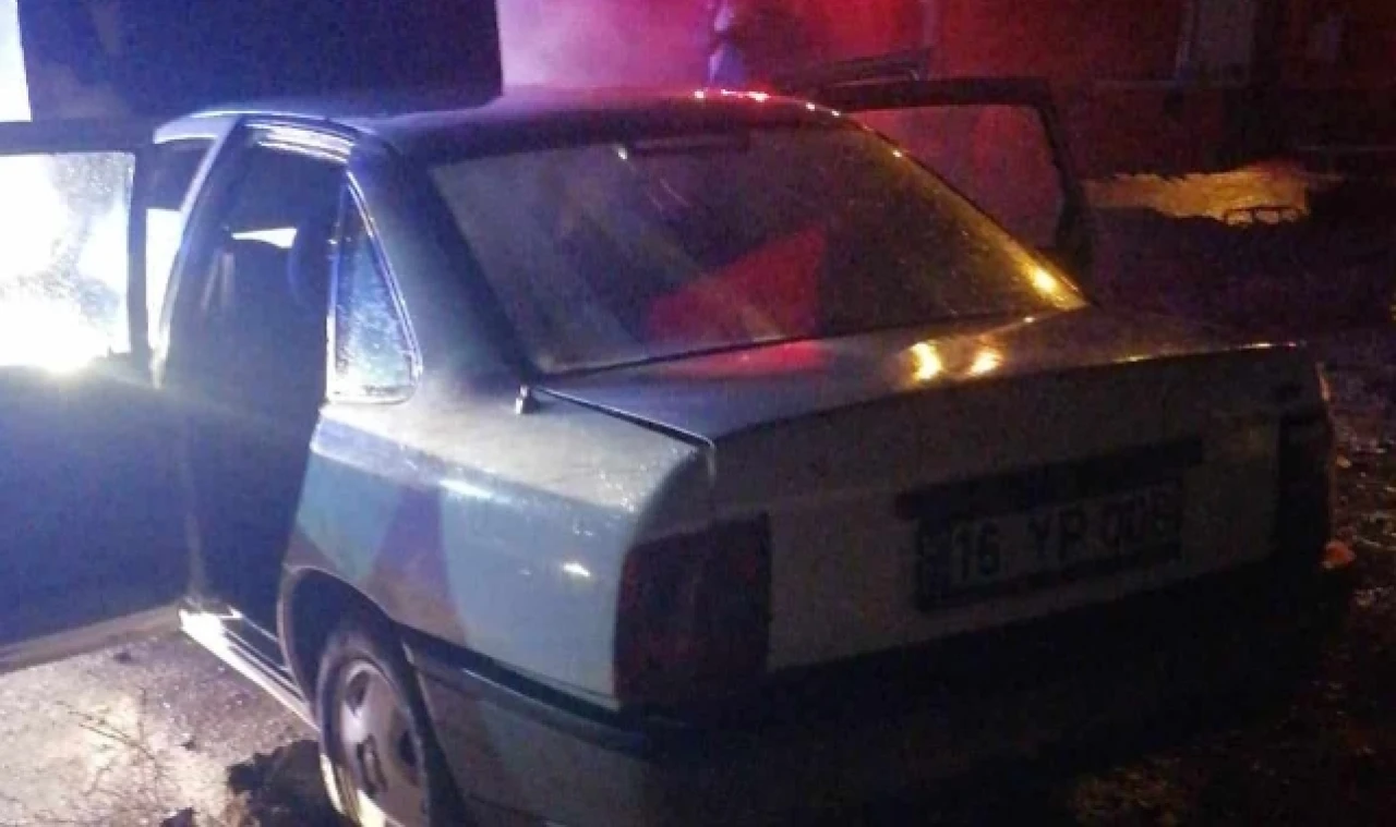 Merzifon’da araç yangını