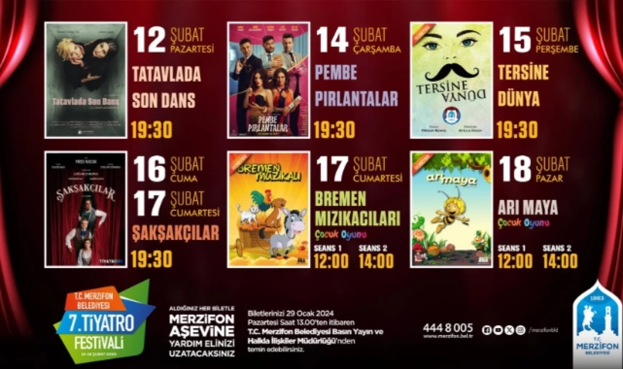 Merzifon Belediyesi’nden 7. Tiyatro Festivali